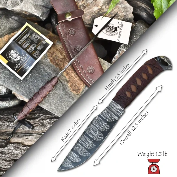 Paracod Damascus hunting knife - Image 14