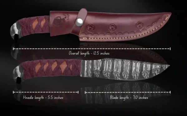 Paracod Damascus hunting knife - Image 13