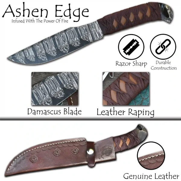 Paracod Damascus hunting knife - Image 15